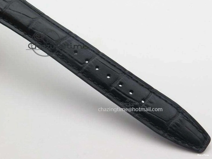 MIROTIME 0128 Youthful Pilot Spitfire 3878 Chrono BP Gray Dial SS On Black Leather Strap A 7368